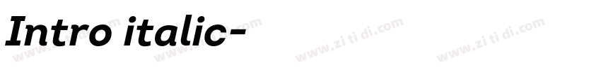 Intro italic字体转换 Intro italic字体转换